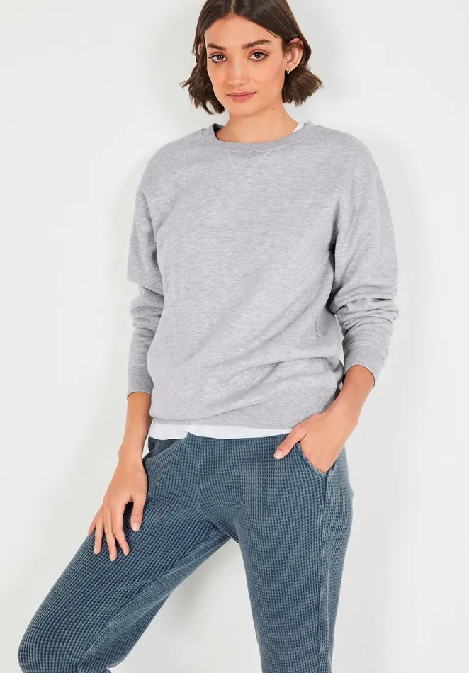 Sweatshirts and Hoodies Women Hush Danny Oversized Sweatshirt Grey Marl
