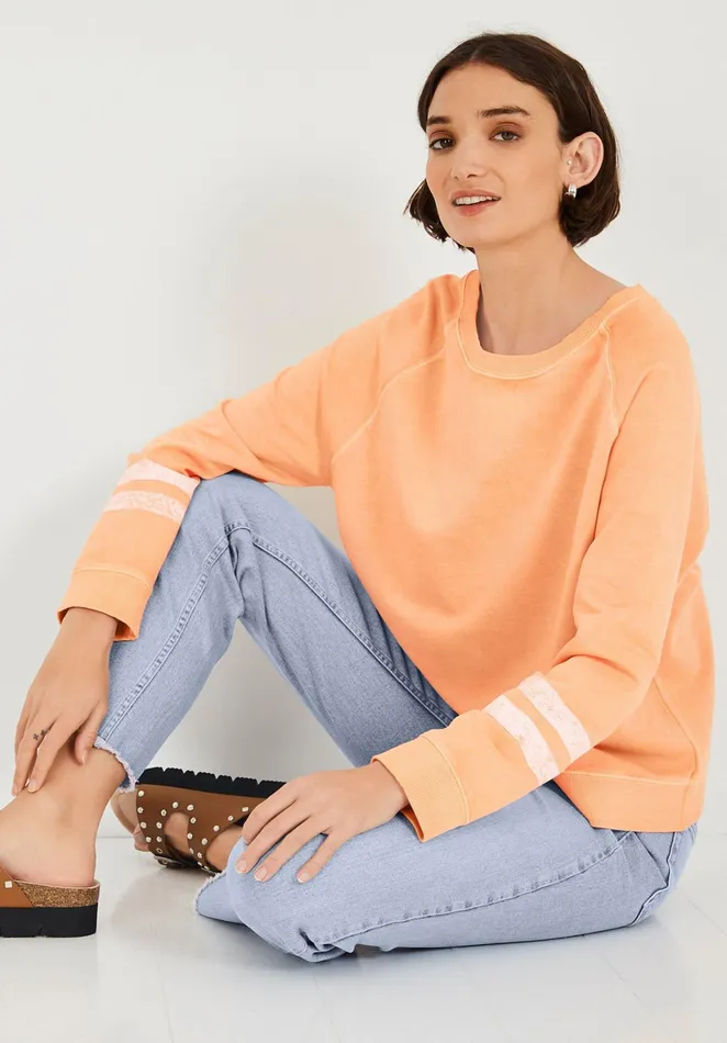 Sweatshirts and Hoodies Women Hush Juno Relaxed Sweatshirt Pastel Orange