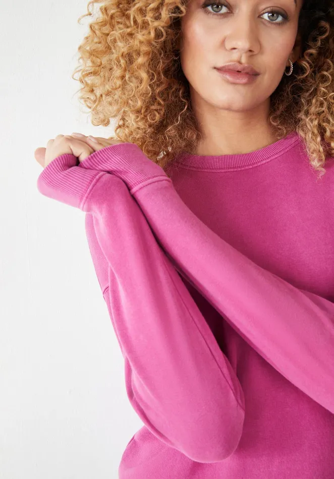 Sweatshirts and Hoodies Women Hush Rosey Relaxed Sweatshirt Fuchsia Pink