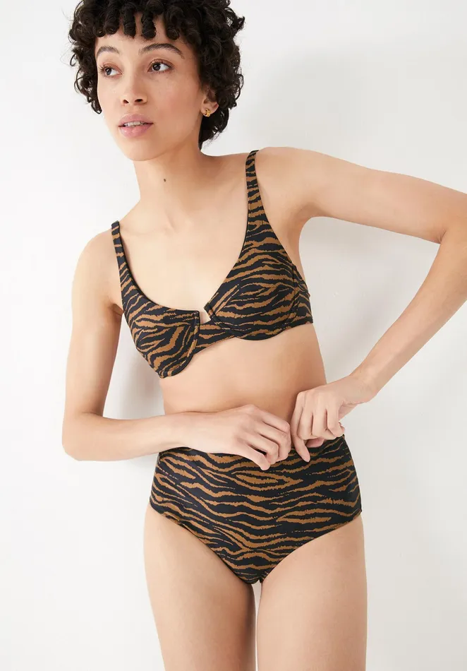 Swimwear Women Hush High Waisted Bikini Bottoms Tigerblack