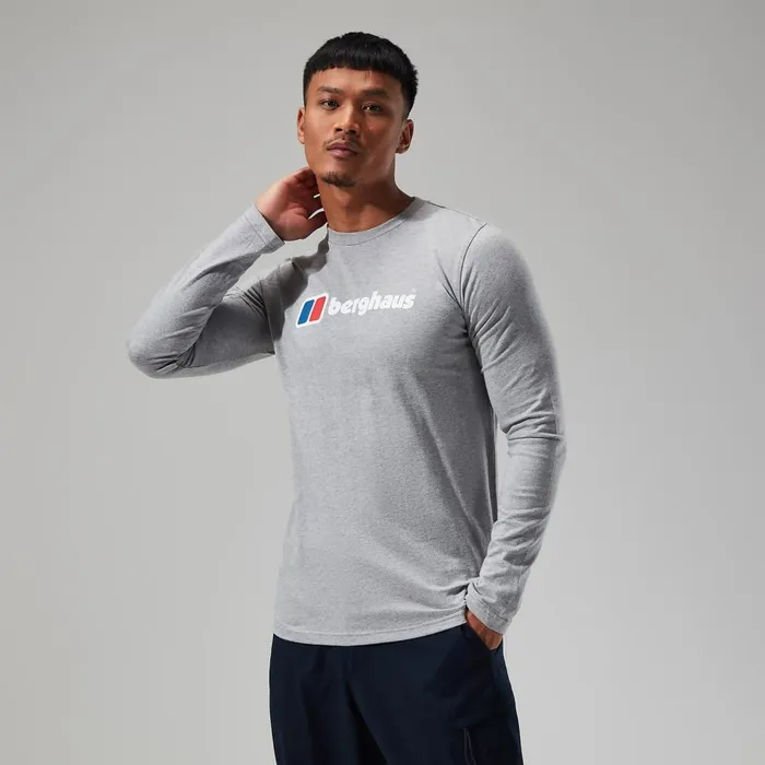 TShirts Men Berghaus Big Logo Long Sleeve Tee Dark Grey TShirts Men Berghaus Big Logo Long Sleeve Tee Dark Grey