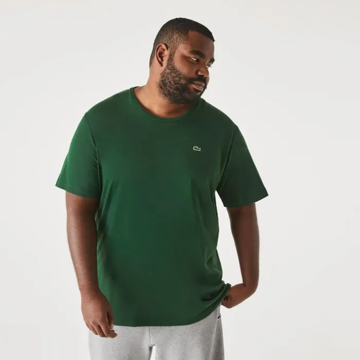 TShirts Men Lacoste Men039s Big Fit Crew Neck Cotton Jersey TShirt Pine Green 132