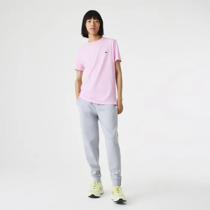 TShirts Men Lacoste Men039s Crew Neck Pima Cotton Jersey TShirt Pink Z4h