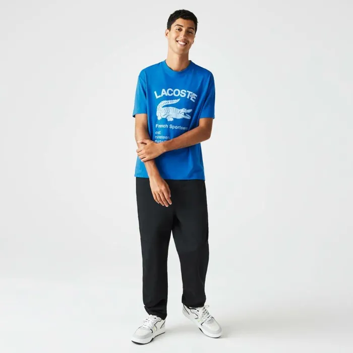 TShirts Men Lacoste Men039s Relaxed Fit Crocodile TShirt Blue K1q