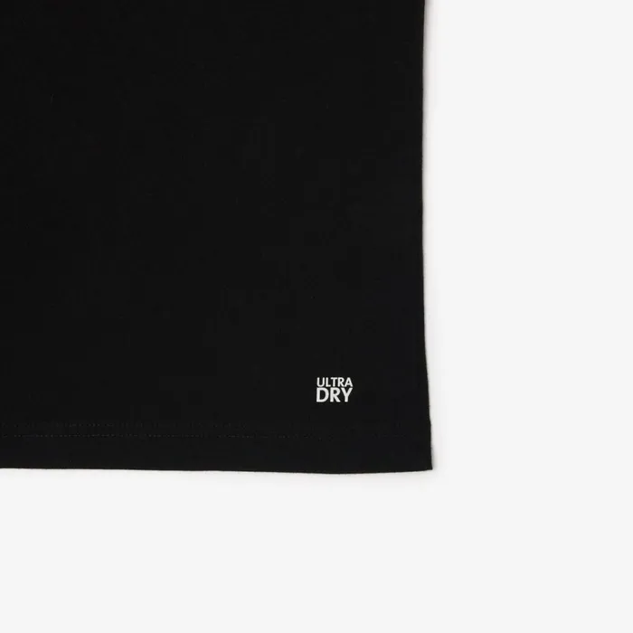 TShirts Men Lacoste Men039s Sport UltraDry Croc Print TShirt Black White 258