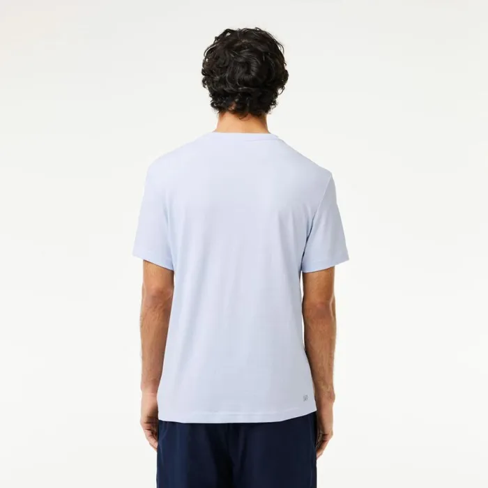 TShirts Men Lacoste Men039s Sport UltraDry Croc Print TShirt Light Blue Green White Il4