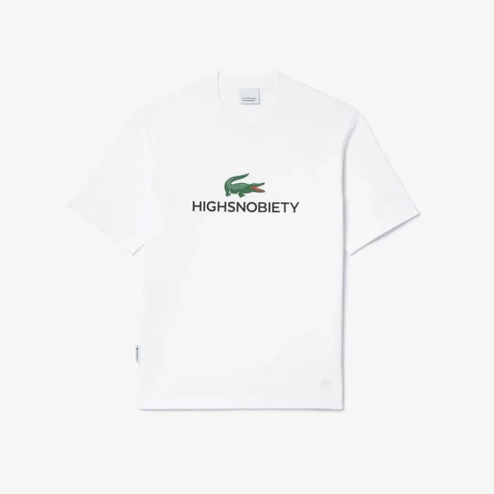 TShirts Men Lacoste Unisex Lacoste X Highsnobiety Thick Jersey TShirt White 001