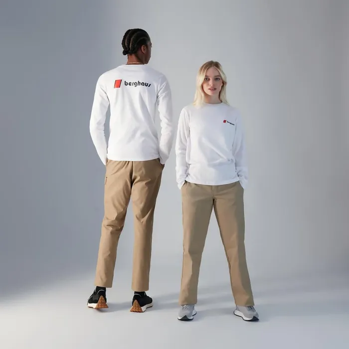 TShirts MenWomen Berghaus Heritage FandB Logo Long Sleeve TShirts 8211 White