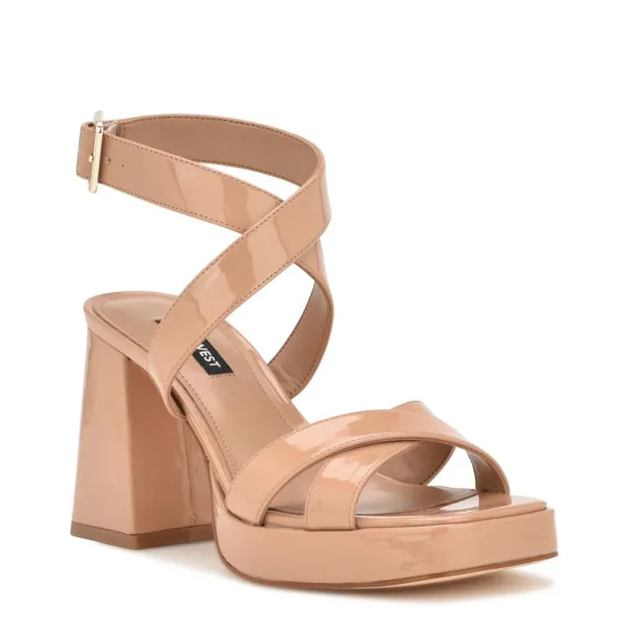Tackle Ankle Strap Platform Sandals Blush Patent Women Nine West Sandals Tackle Ankle Strap Platform Sandals Blush Patent Women Nine West Sandals