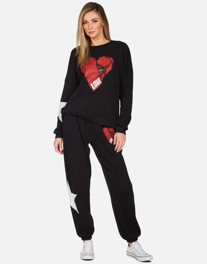 Tanzy Love Boxing Black Women Lauren Moshi Long Sweatpants