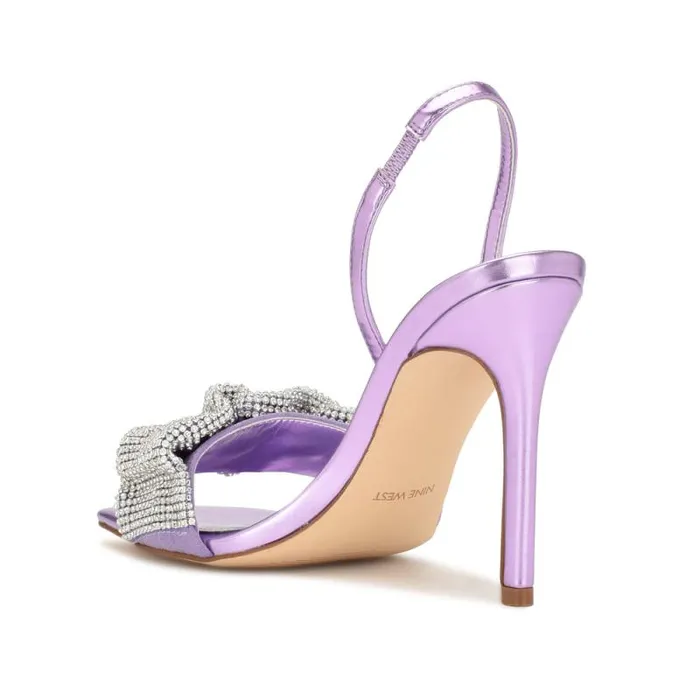 Taray Heeled Sandals Light Purple Crystal Women Nine West Sandals Taray Heeled Sandals Light Purple Crystal Women Nine West Sandals