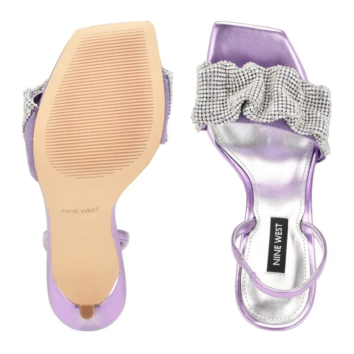 Taray Heeled Sandals Light Purple Crystal Women Nine West Sandals Taray Heeled Sandals Light Purple Crystal Women Nine West Sandals