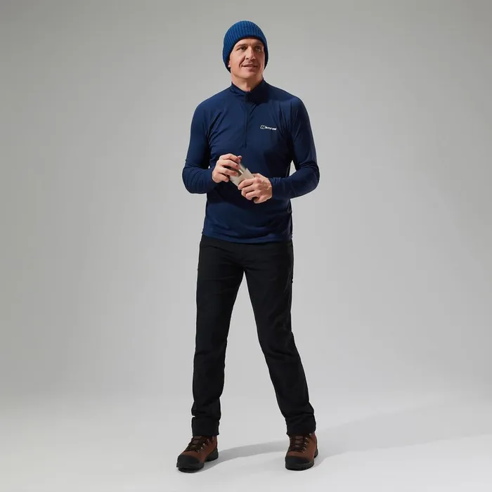 Technical Baselayers Men Berghaus Trailblaze Half Zip Long Sleeve Tech Tee 8211 Blue