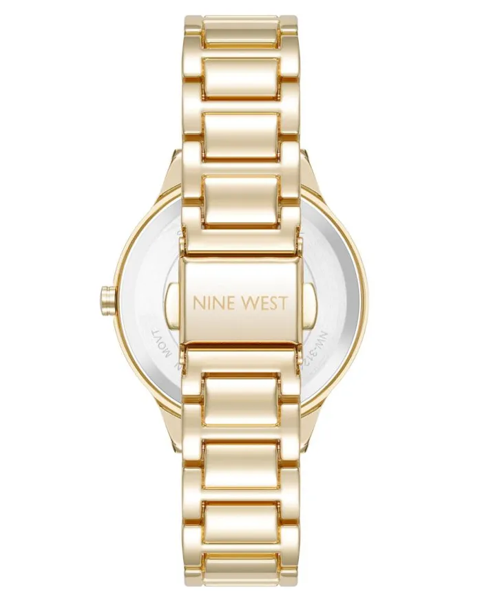 Textured Bezel Bracelet Watch Blackgold Women Nine West Straps Textured Bezel Bracelet Watch Blackgold Women Nine West Straps