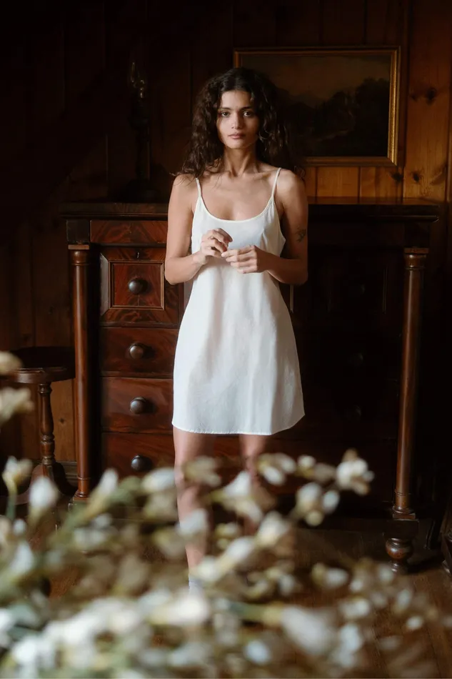 The Flora Slip Short Ivory Slips Christy Dawn Women
