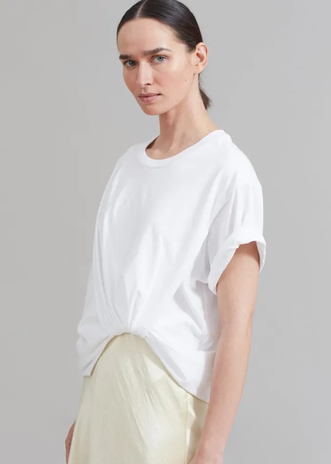 The Frankie Shop 31 Phillip Lim Draped TShirt Slip Combo Dress 8211 WhiteButter Multi Shop Dresses