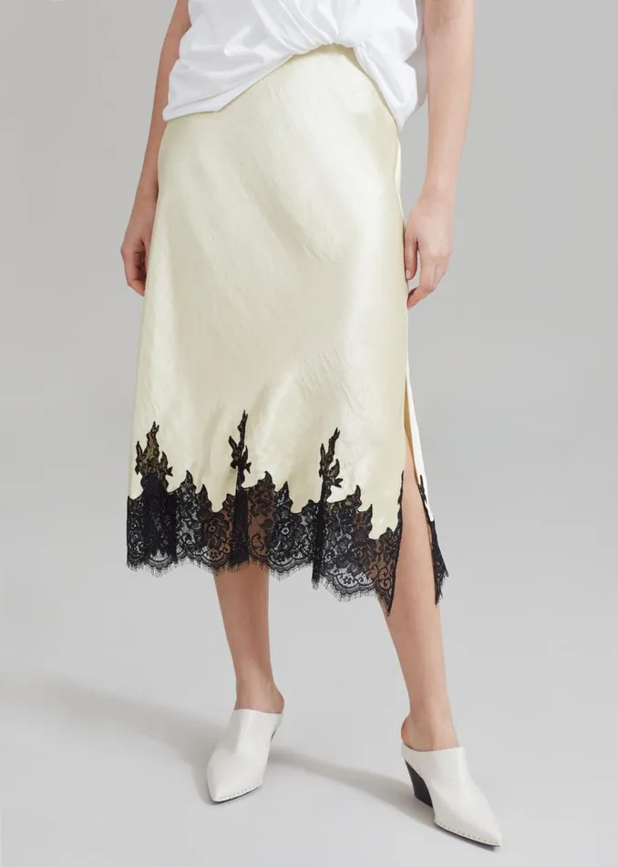 The Frankie Shop 31 Phillip Lim Draped TShirt Slip Combo Dress 8211 WhiteButter Multi Shop Dresses