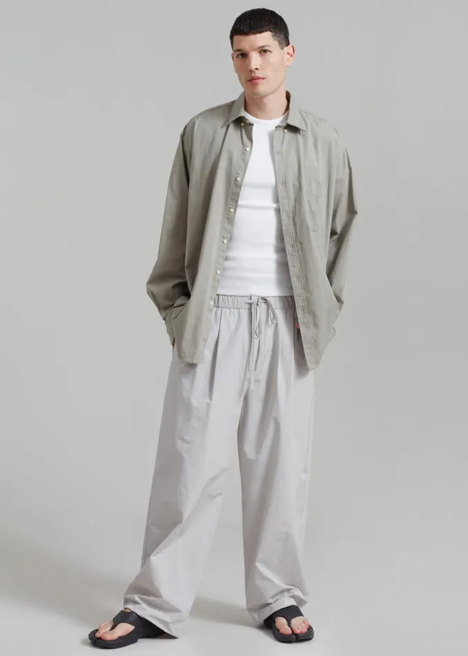 The Frankie Shop Amomento Drawstring Pants 8211 Grey Shop Clothing