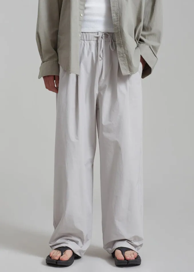 The Frankie Shop Amomento Drawstring Pants 8211 Grey Shop Clothing