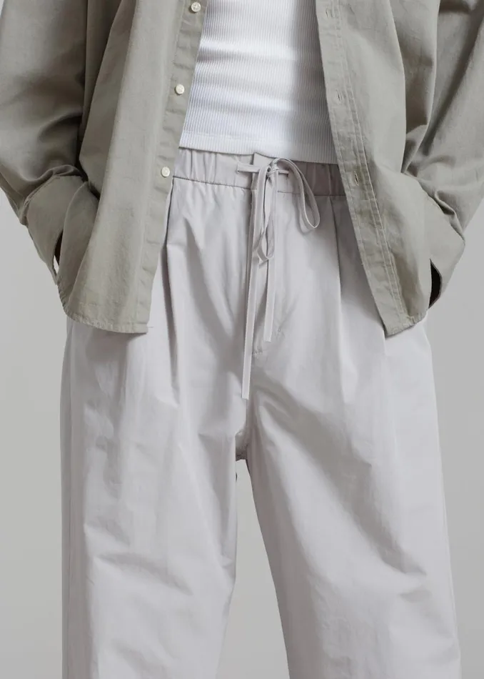 The Frankie Shop Amomento Drawstring Pants 8211 Grey Shop Clothing
