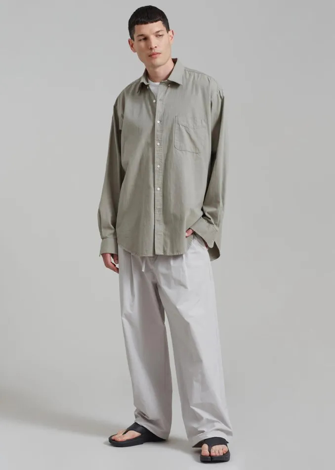 The Frankie Shop Amomento Drawstring Pants 8211 Grey Shop Clothing