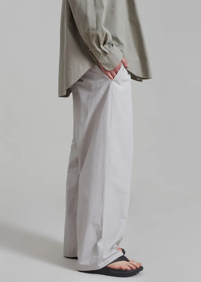 The Frankie Shop Amomento Drawstring Pants 8211 Grey Shop Clothing