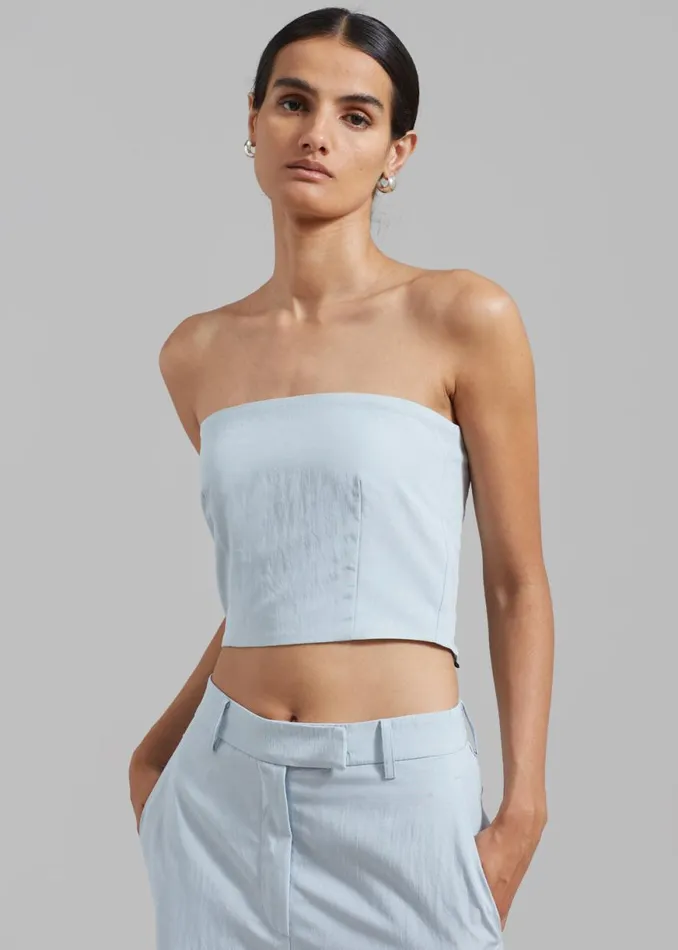 The Frankie Shop Anastasia Tube Top 8211 Sky Shop Tops