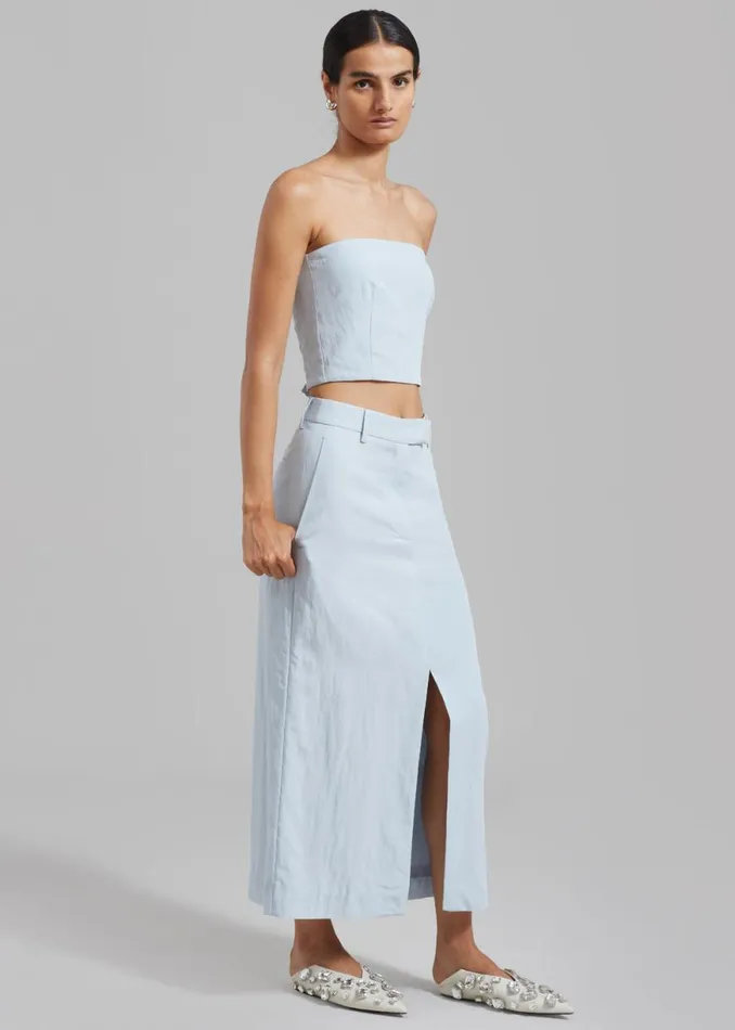 The Frankie Shop Anastasia Tube Top 8211 Sky Shop Tops
