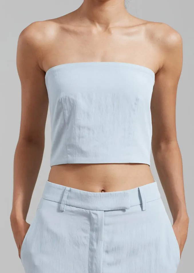 The Frankie Shop Anastasia Tube Top 8211 Sky Shop Tops