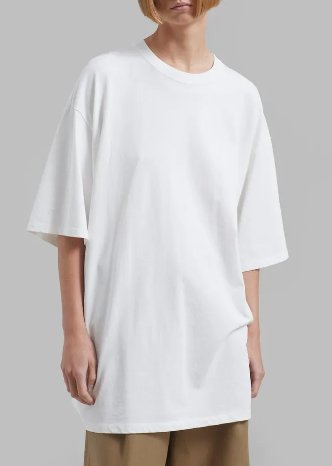 The Frankie Shop Avak Oversized Tee 8211 White Shop Clothing