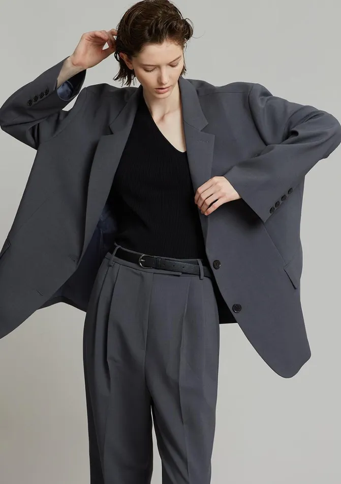 The Frankie Shop Bea Suit Pants 8211 Charcoal Shop Bottoms
