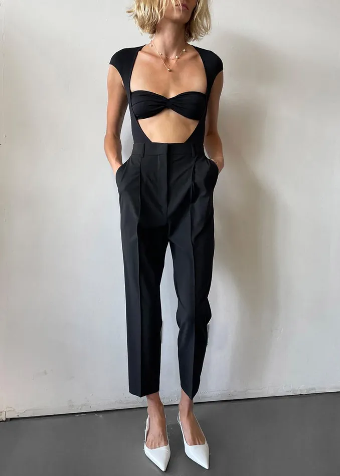 The Frankie Shop Beaufille Baes Bodysuit 8211 Black Shop Tops