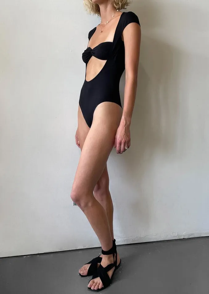 The Frankie Shop Beaufille Baes Bodysuit 8211 Black Shop Tops