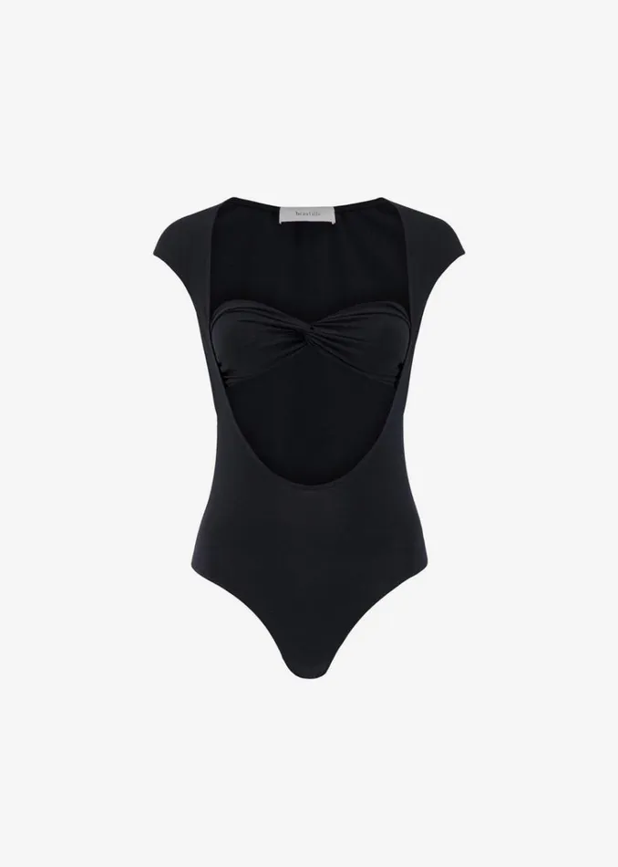 The Frankie Shop Beaufille Baes Bodysuit 8211 Black Shop Tops