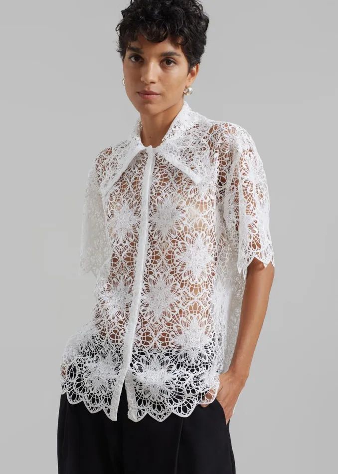The Frankie Shop Beaufille Matisse Blouse 8211 Ivory Shop Clothing