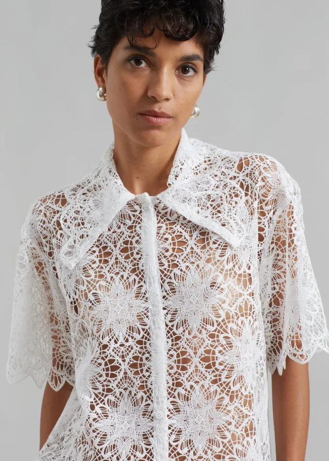The Frankie Shop Beaufille Matisse Blouse 8211 Ivory Shop Clothing