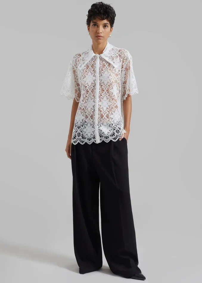 The Frankie Shop Beaufille Matisse Blouse 8211 Ivory Shop Clothing