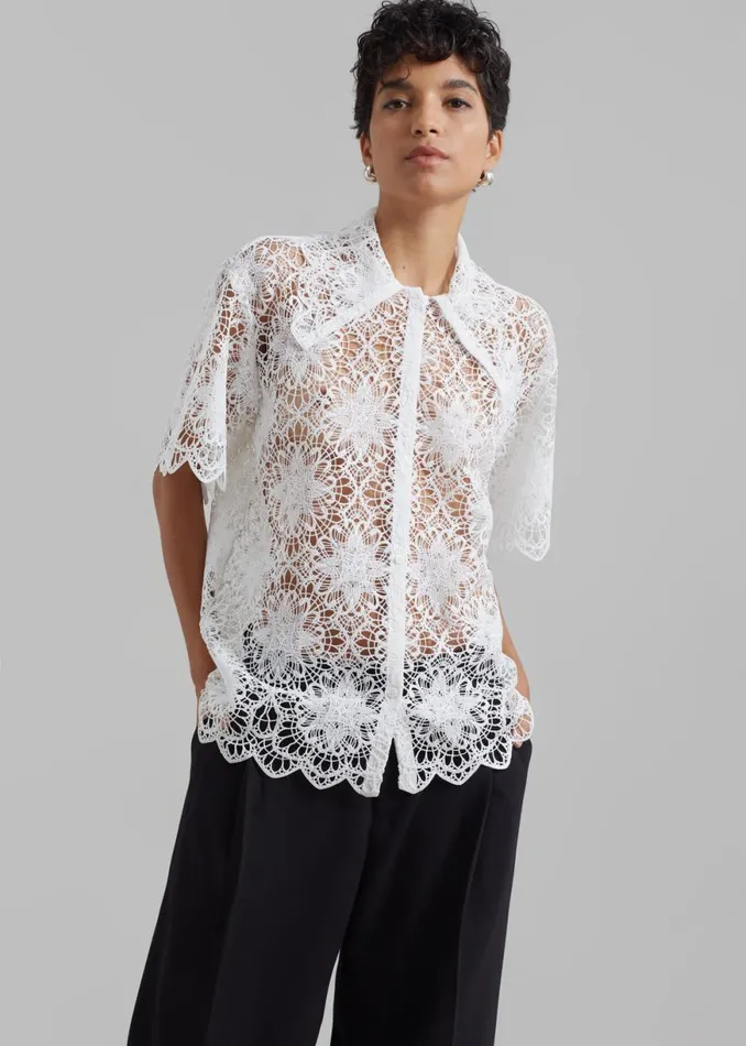 The Frankie Shop Beaufille Matisse Blouse 8211 Ivory Shop Clothing
