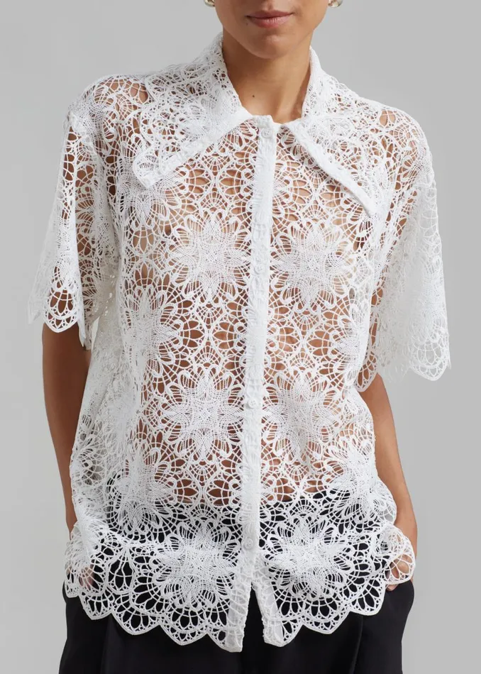 The Frankie Shop Beaufille Matisse Blouse 8211 Ivory Shop Clothing