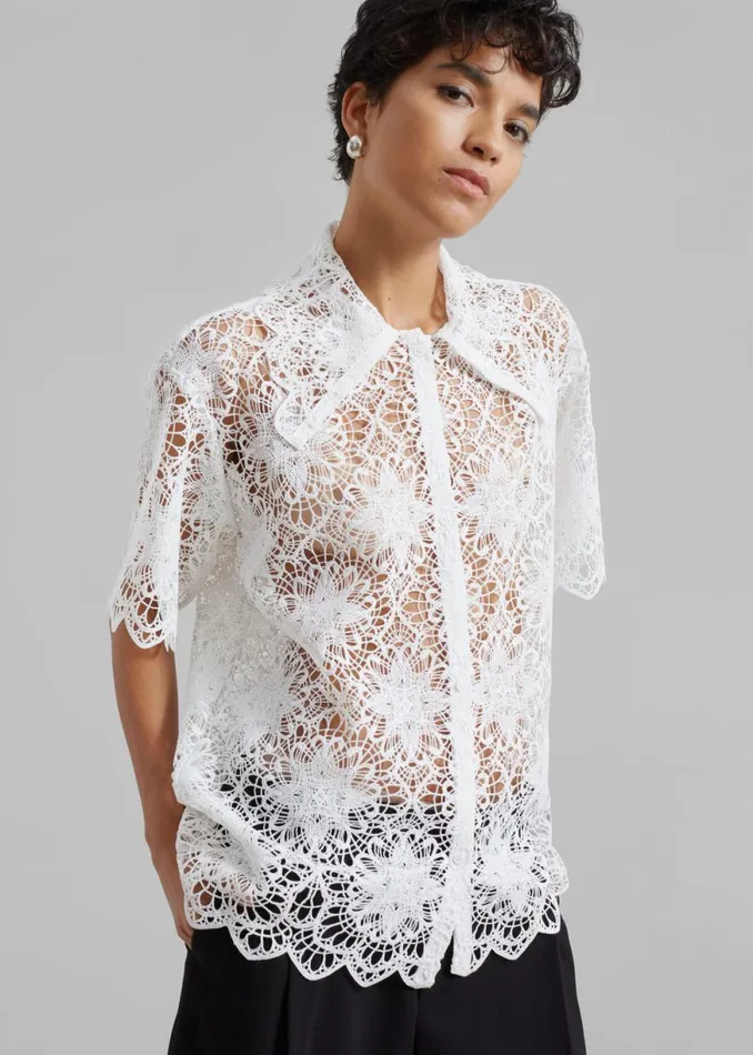 The Frankie Shop Beaufille Matisse Blouse 8211 Ivory Shop Clothing