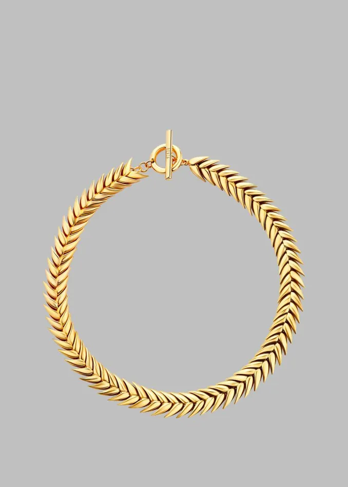 The Frankie Shop Bevza Spikelet Necklace 8211 Gold Shop Accessories