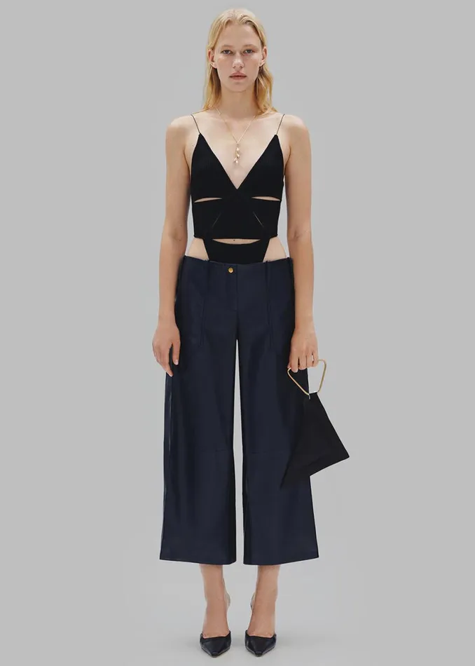 The Frankie Shop Bevza Triangle Bodysuit 8211 Black Shop Tops