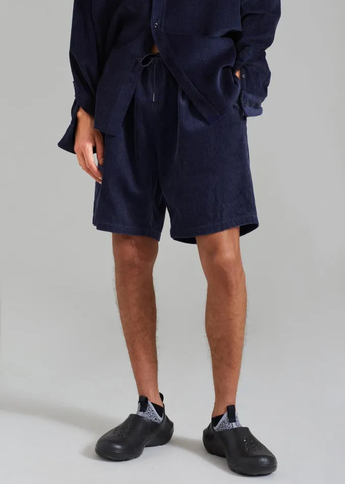 The Frankie Shop Camden Corduroy Shorts 8211 Navy Shop Clothing