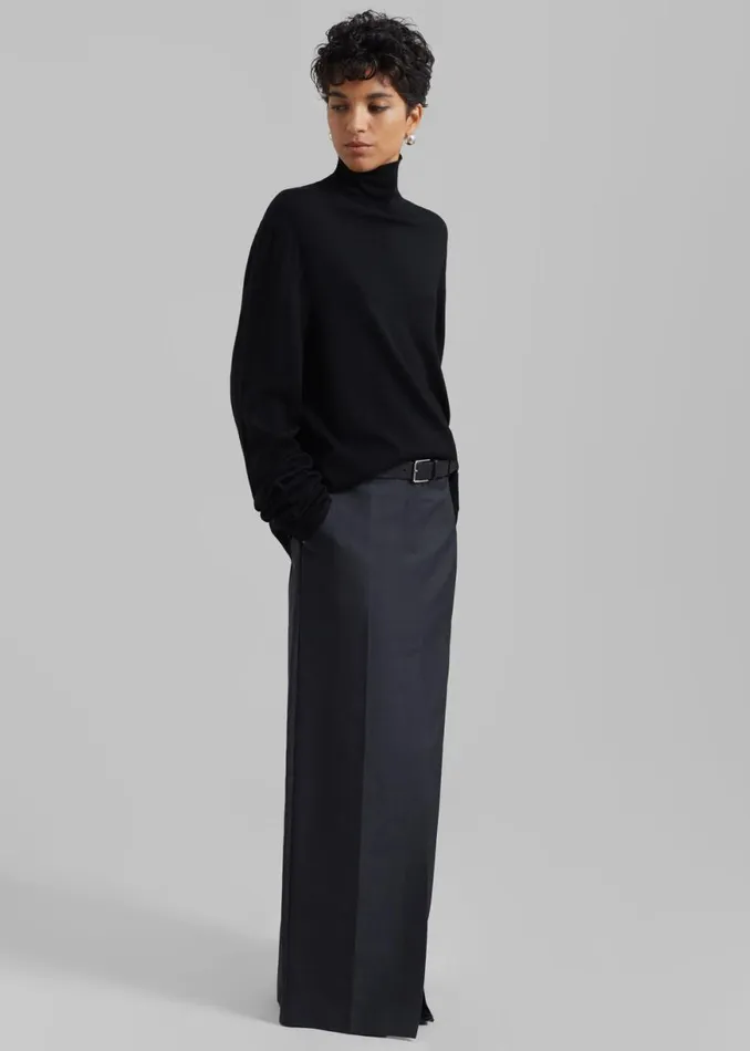 The Frankie Shop Carley Long Skirt 8211 Charcoal Shop Clothing