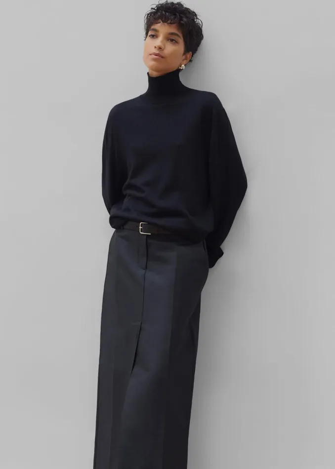 The Frankie Shop Carley Long Skirt 8211 Charcoal Shop Clothing