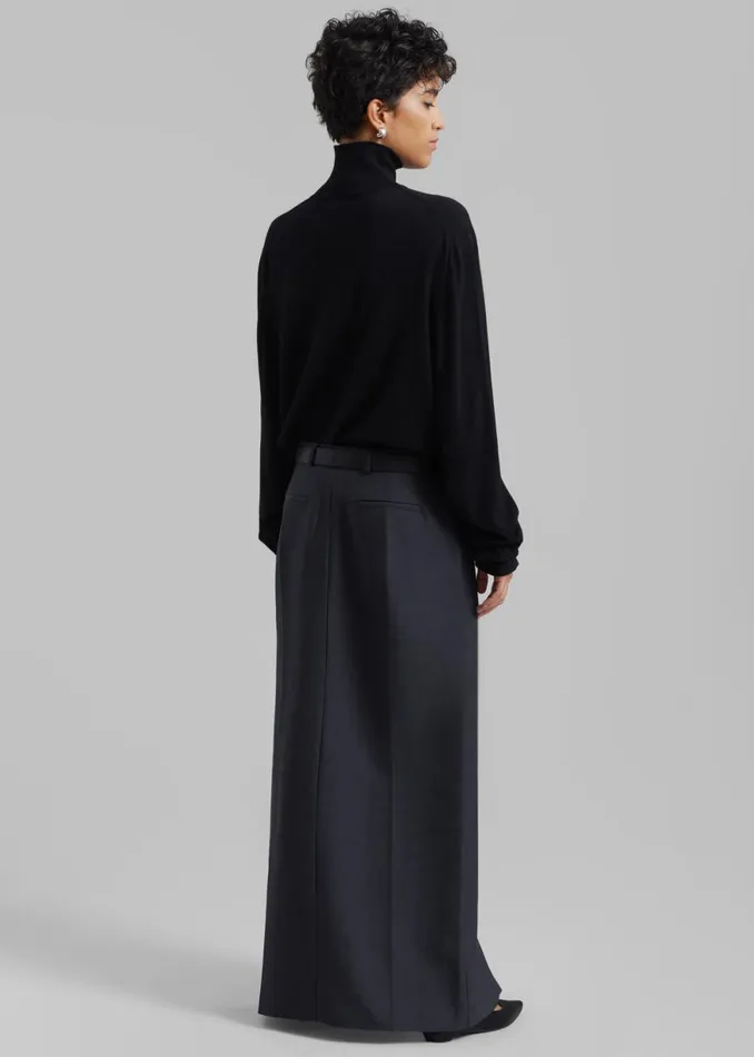 The Frankie Shop Carley Long Skirt 8211 Charcoal Shop Clothing