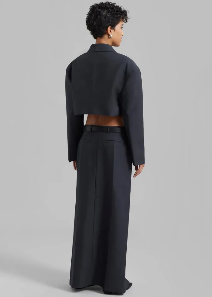 The Frankie Shop Carley Long Skirt 8211 Charcoal Shop Clothing