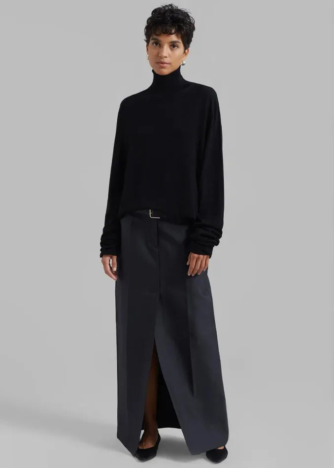 The Frankie Shop Carley Long Skirt 8211 Charcoal Shop Clothing