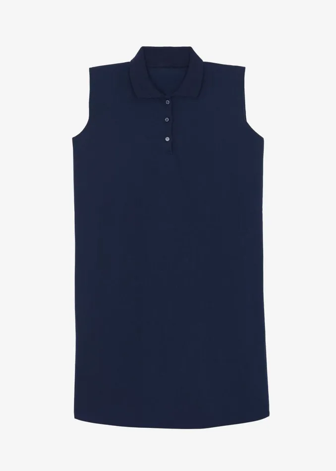 The Frankie Shop Chris Polo Padded Shoulders Mini Dress 8211 Navy Shop Dresses
