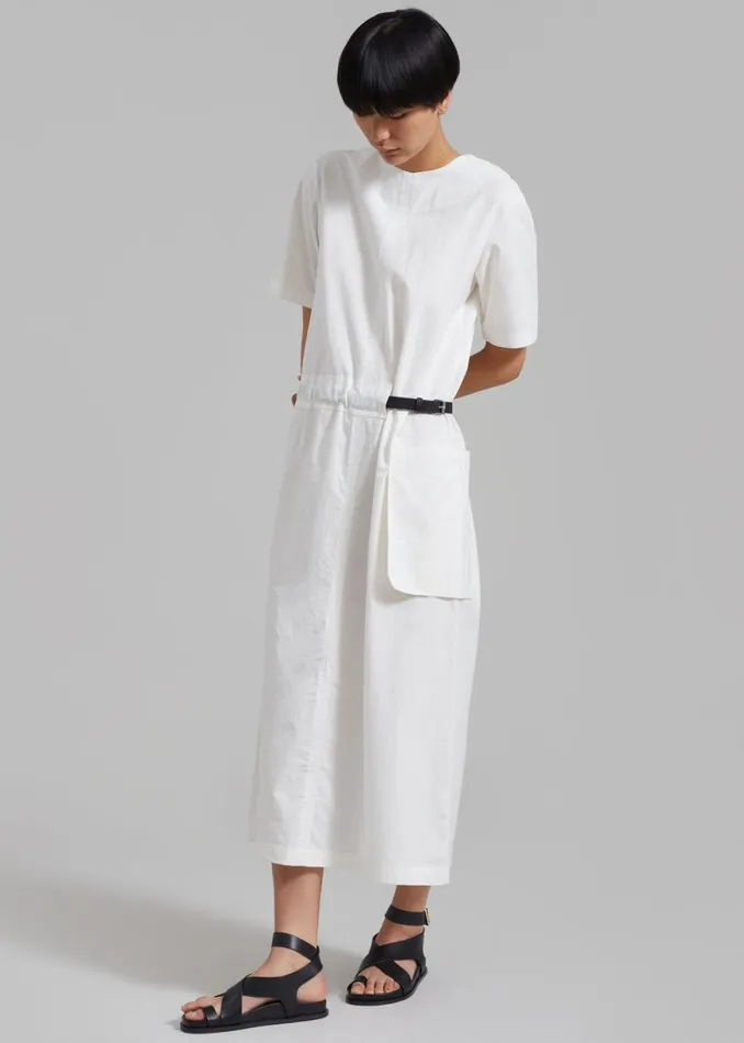 The Frankie Shop Claire Belted Maxi Dress 8211 White Shop Dresses